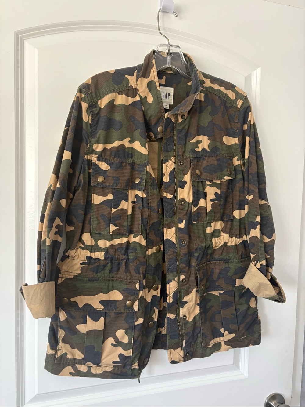 GAP Camo Field Jacket in Green Tan Black